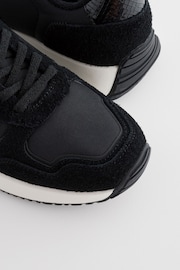 Black Forever Comfort® Suede Stitch Detail Chunky Trainers - Image 6 of 7