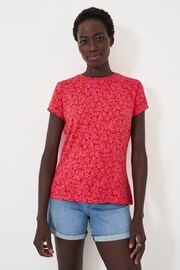 Crew Clothing Company Pink Floral Cotton Regular T-Shirt - Image 2 of 4