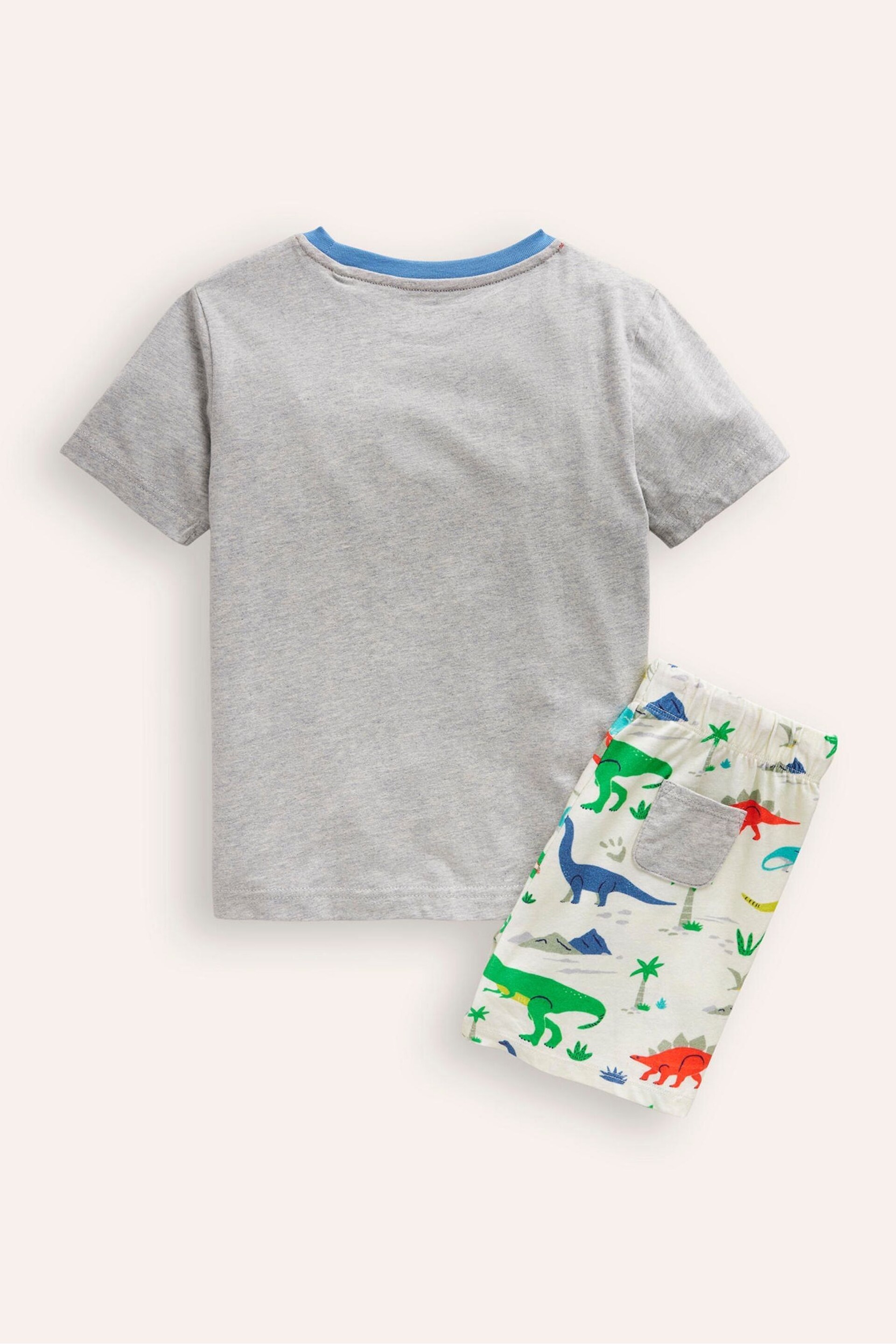 Boden Grey Fun Jersey Play T-Shirt Set - Image 2 of 3