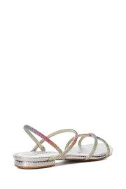 Dune London Silver Regular Fit Dune Nightengale Embellished Flat Sandals - Image 5 of 6