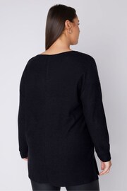 Evans V-Neck Sequin Star Jumper - Image 2 of 4