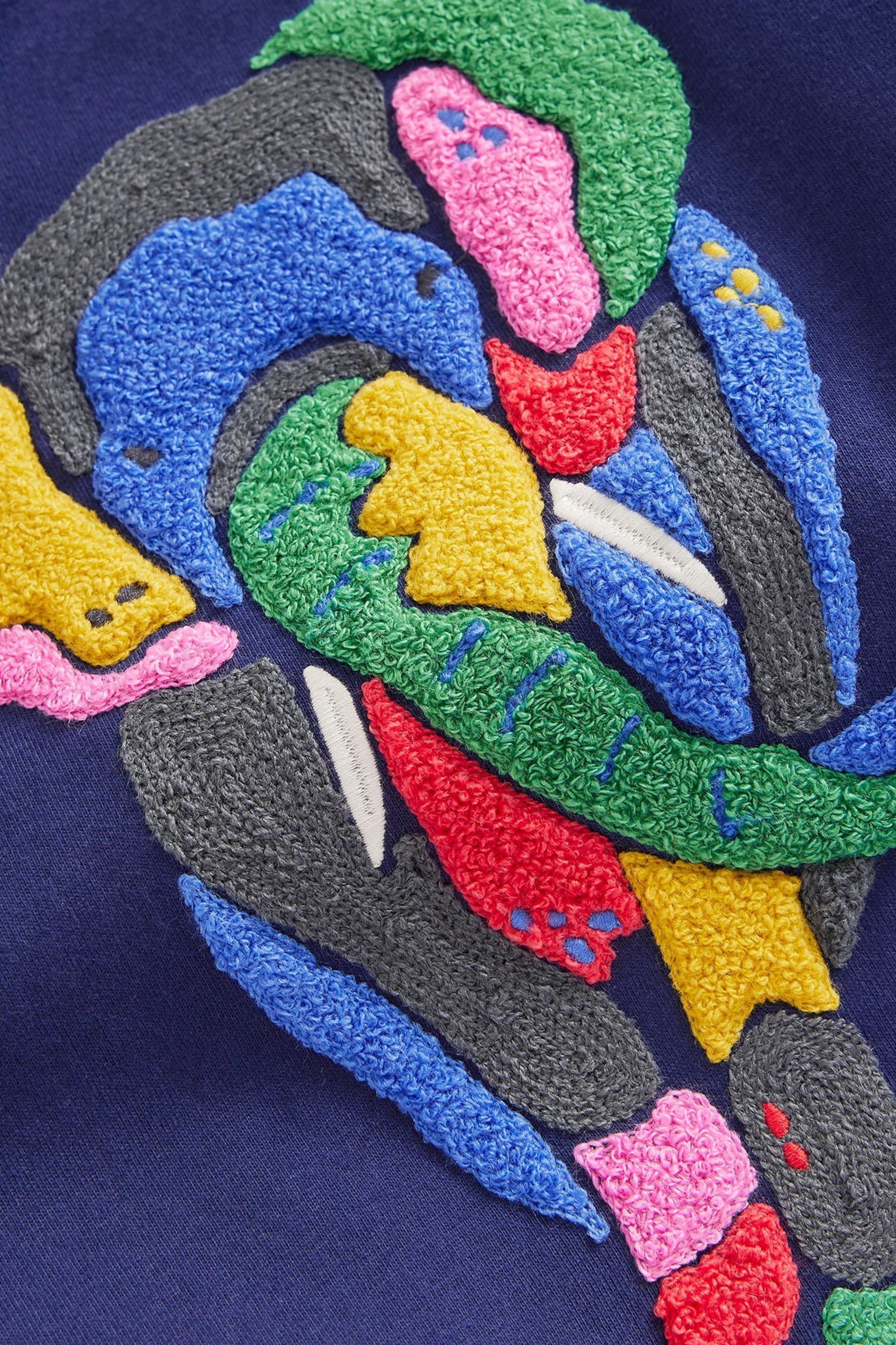 Boden Blue Dark Chainstitch Animal Print T-Shirt - Image 4 of 4