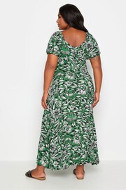 Yours Curve Green Floral Wrap Maxi Dress - Image 3 of 5