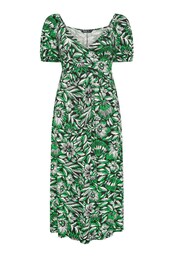 Yours Curve Green Floral Wrap Maxi Dress - Image 5 of 5