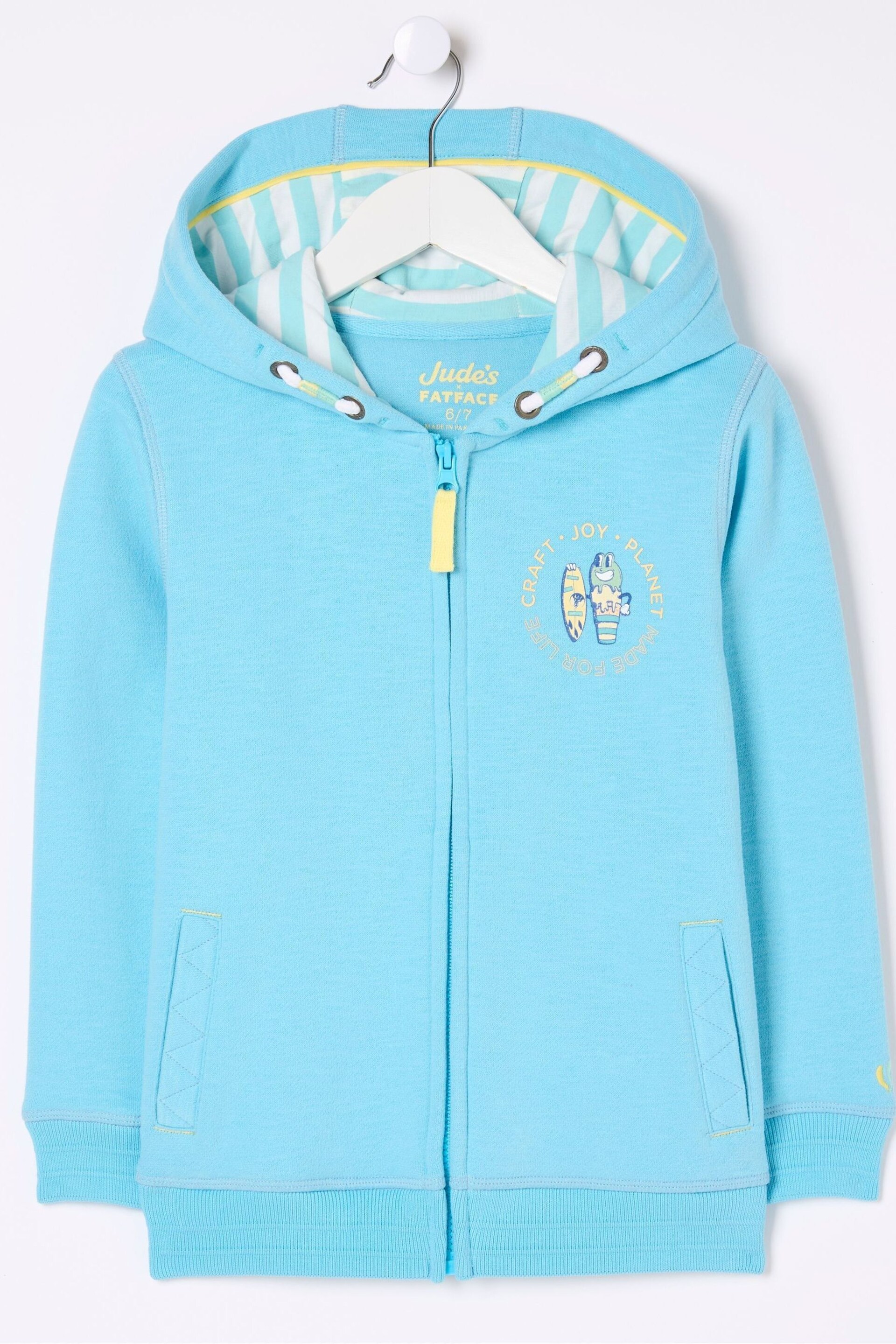 FatFace Blue Judes Zip Through Hoodie - Image 1 of 2