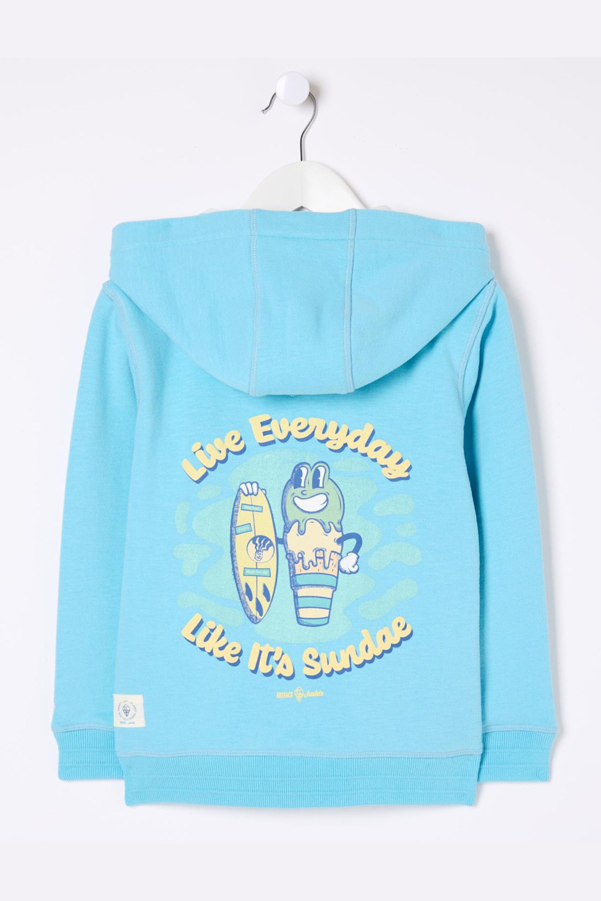 FatFace Blue Judes Zip Through Hoodie - Image 2 of 2
