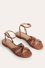 Boden Brown Twist Front Flat Sandals - Image 3 of 4