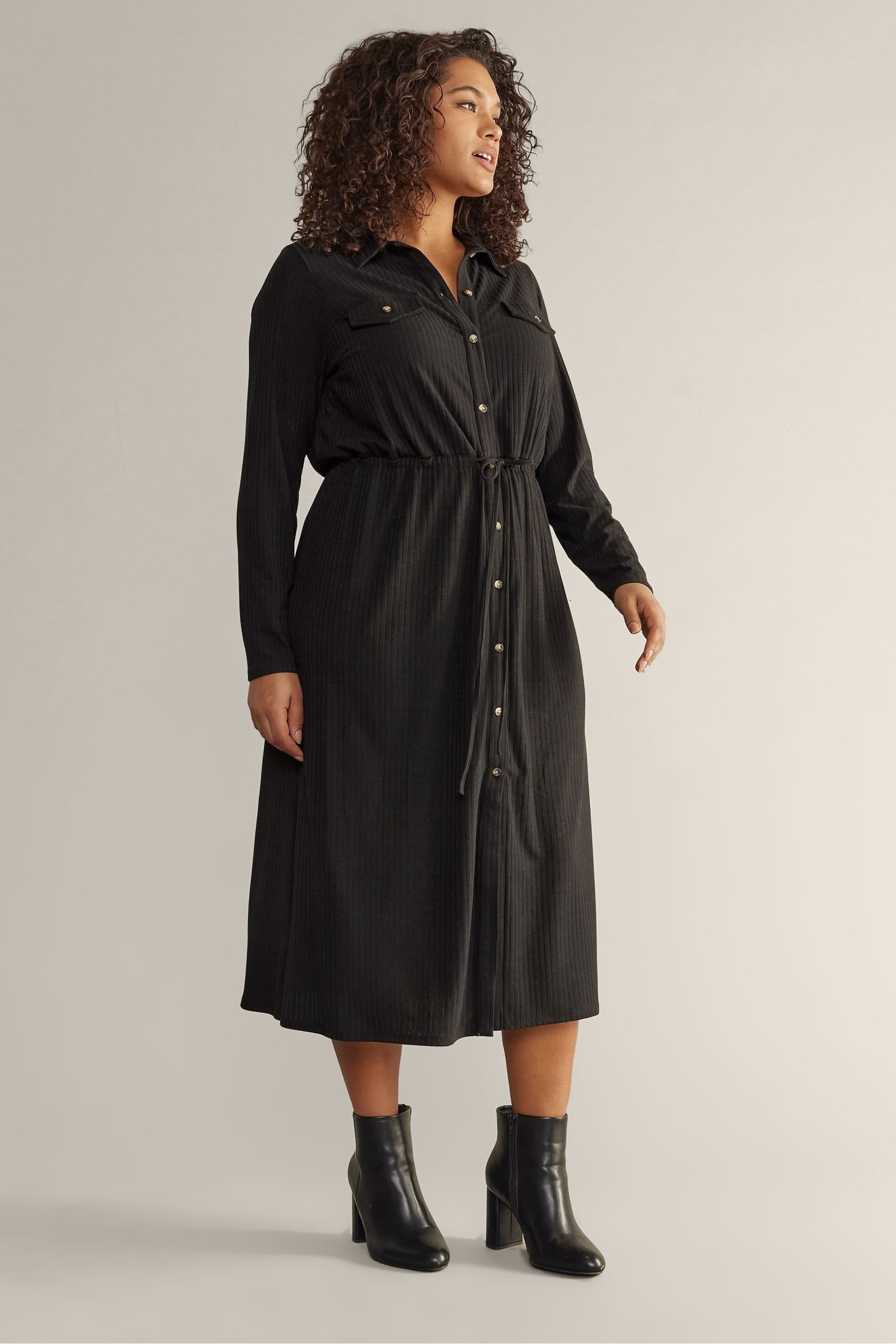 Evans Ribbed Utility Dress - Image 2 of 5