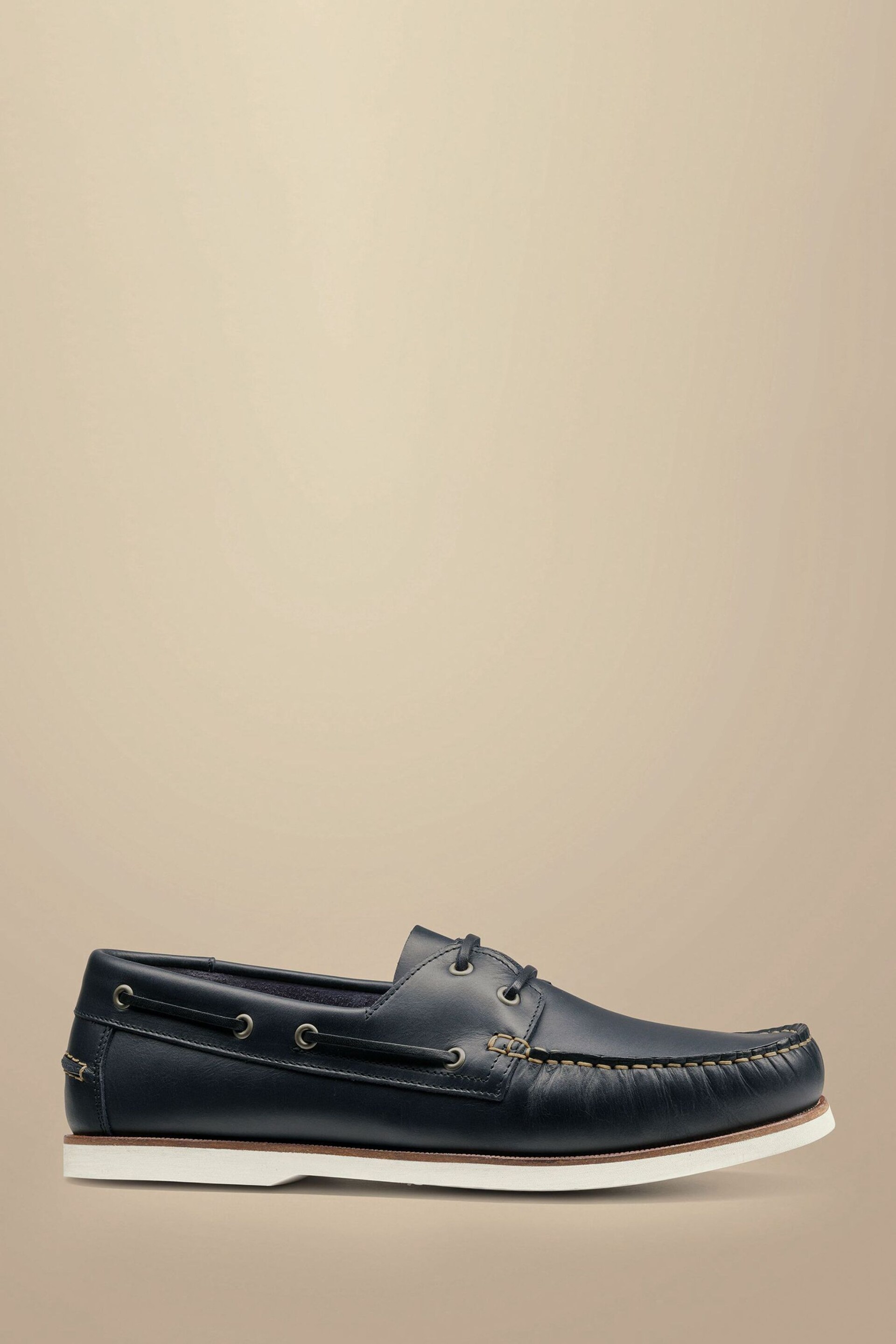 Charles Tyrwhitt Blue Charles Tyrwhitt Blue Boat Shoes - Image 1 of 4