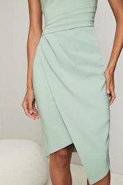 Lipsy Green Halter Neck Asymmetric Bodycon Dress - Image 4 of 4