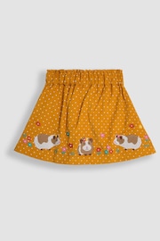 JoJo Maman Bébé Mustard Guinea Pig Applique Cord Skirt - Image 2 of 3