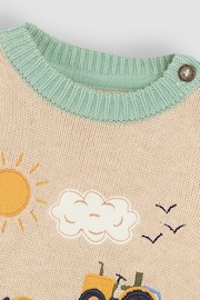 JoJo Maman Bébé Green Farm Button Detail Jumper - Image 3 of 7