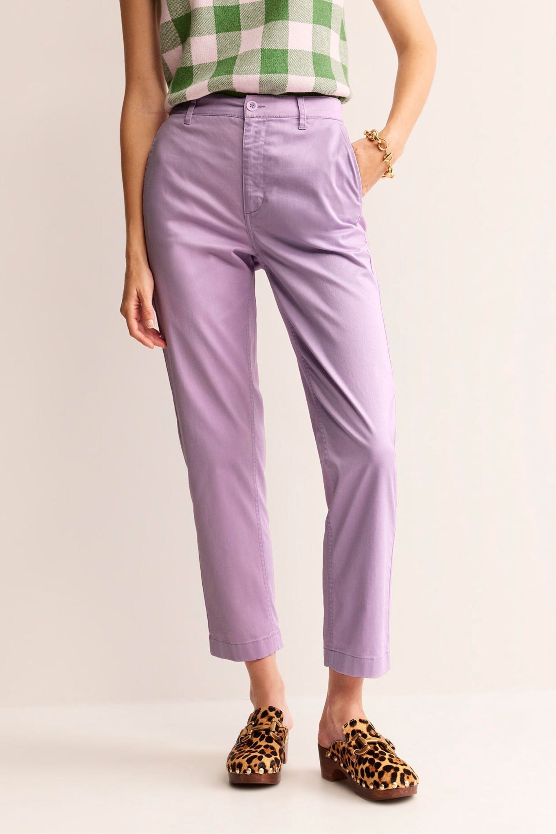 Boden Purple Barnsbury Chino Trousers - Image 1 of 4