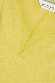 White Stuff Yellow Nelly Notch Neck T-Shirt - Image 8 of 8