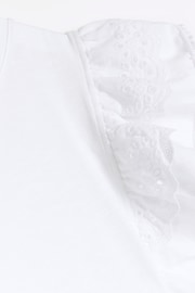 River Island White Broderie Frill Sleeve Top - Image 4 of 4