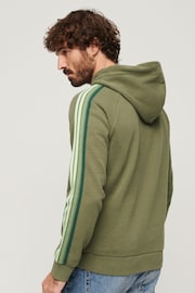 Superdry Green Terrain Striped Logo Hoodie - Image 3 of 3