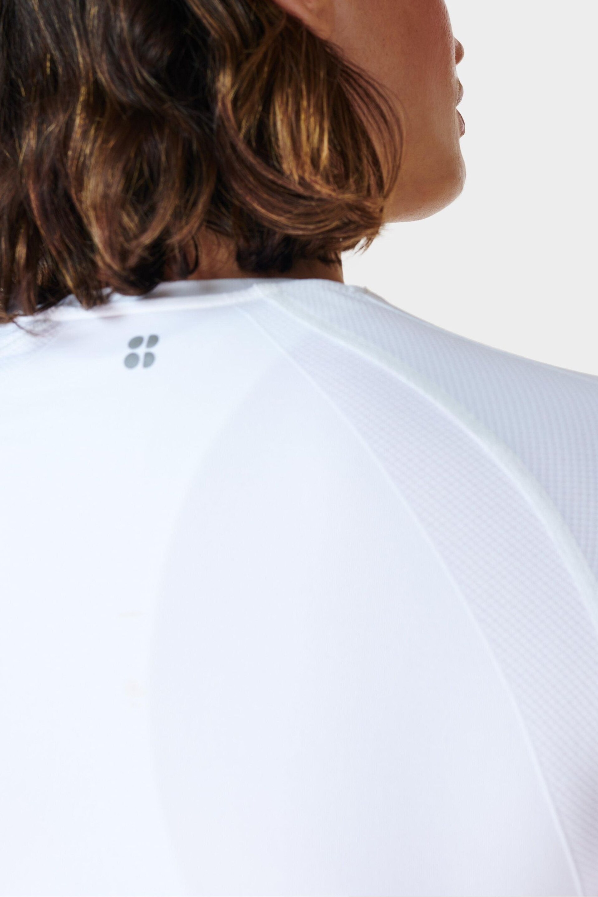 Sweaty Betty White Athlete Seamless Workout Long Sleeve Top - Image 8 of 8