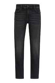 BOSS Grey Regular Fit Taper Comfort Stretch Denim Jeans - Image 5 of 5