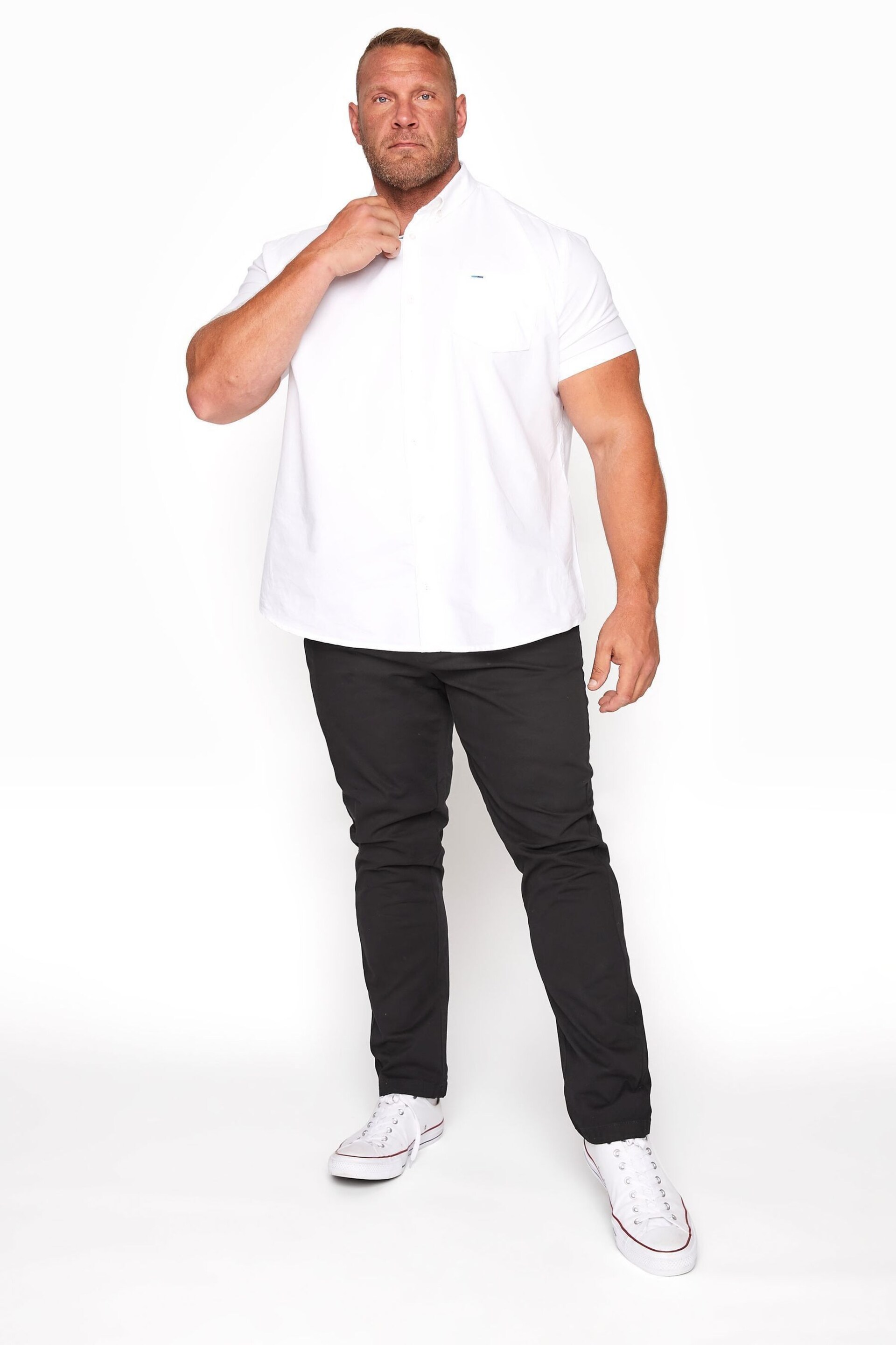 BadRhino Big & Tall Black Stretch Chino Trousers - Image 1 of 3