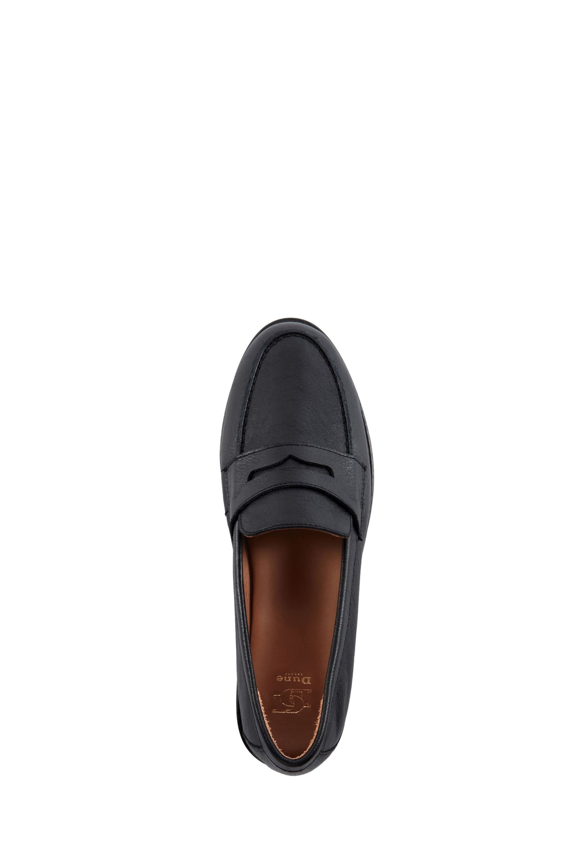 Dune London Black Ginelli Flexi Sole Penny Loafers - Image 4 of 5