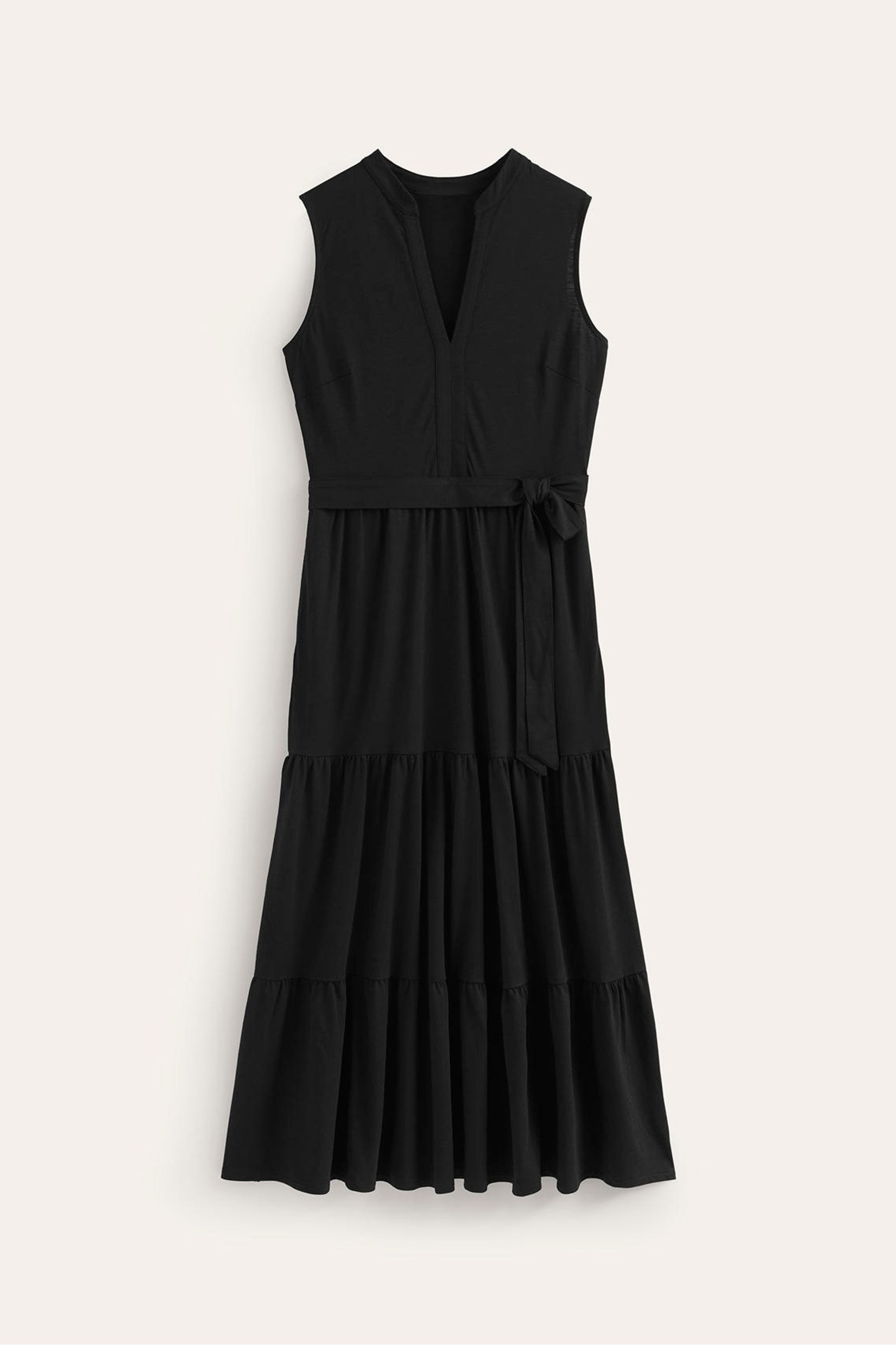 Buy Boden Black Naomi Notch Jersey Maxi Dress from Next Oman