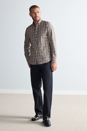 Grey Signature Brushed Check Long Sleeve Shirt - Image 2 of 8