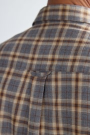 Grey Signature Brushed Check Long Sleeve Shirt - Image 5 of 8