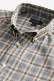 Grey Signature Brushed Check Long Sleeve Shirt - Image 7 of 8