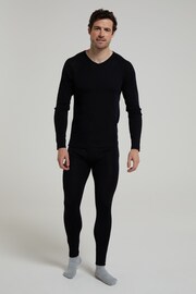 Mountain Warehouse Black Merino Mens Thermal Joggers with Fly - Image 1 of 4