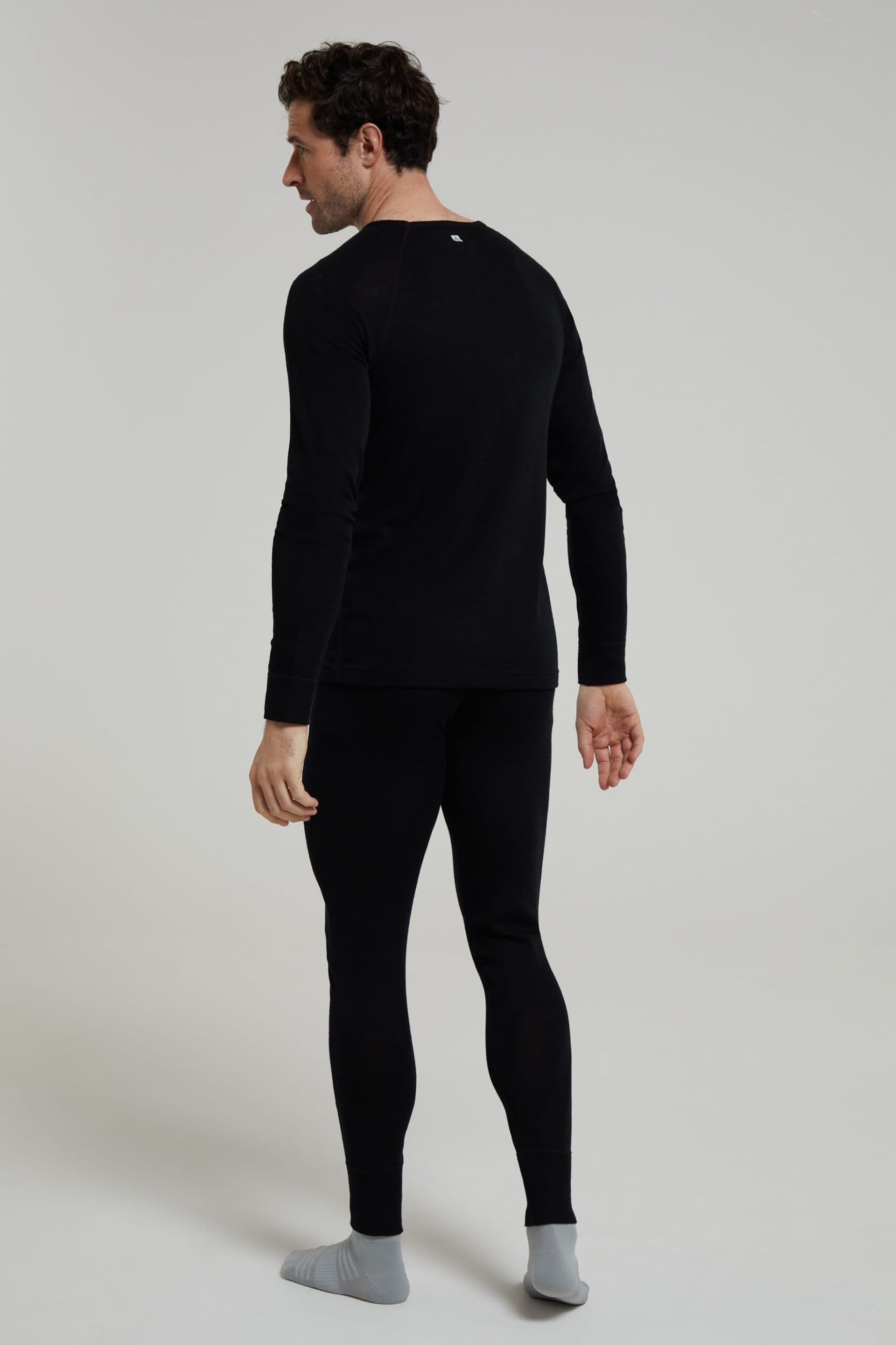 Mountain Warehouse Black Merino Mens Thermal Joggers with Fly - Image 2 of 4