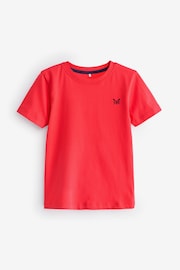 Crew Clothing Company Red Plain Cotton Classic T-Shirt - Image 3 of 3