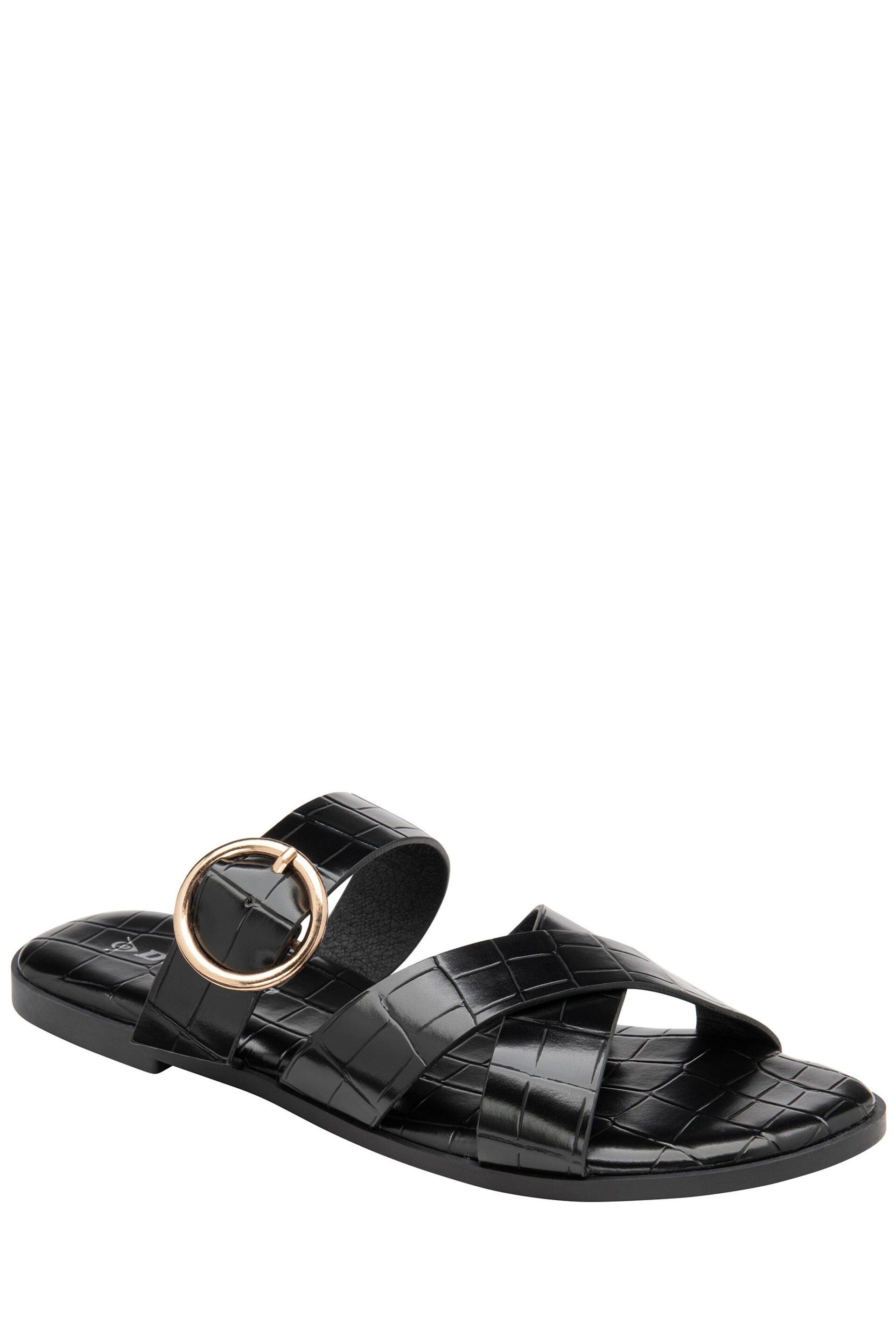 Dunlop Black Open-Toe Sandals - Image 1 of 4