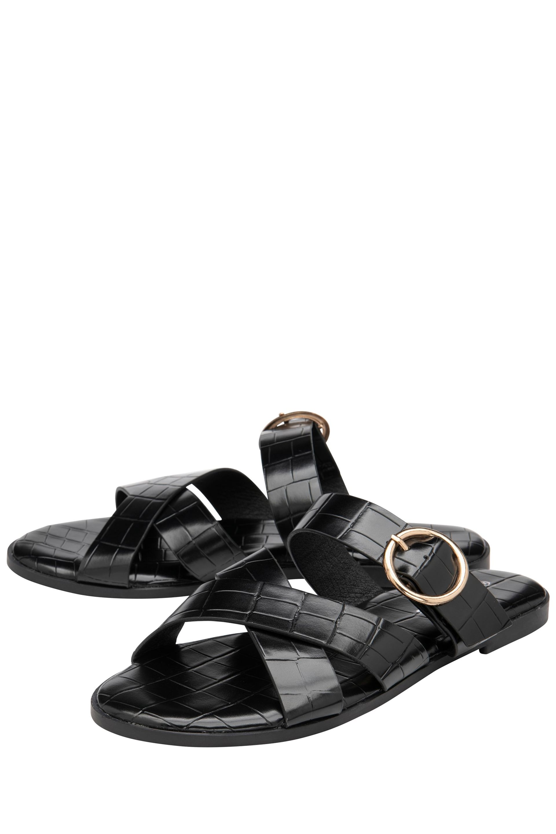 Dunlop Black Open-Toe Sandals - Image 2 of 4
