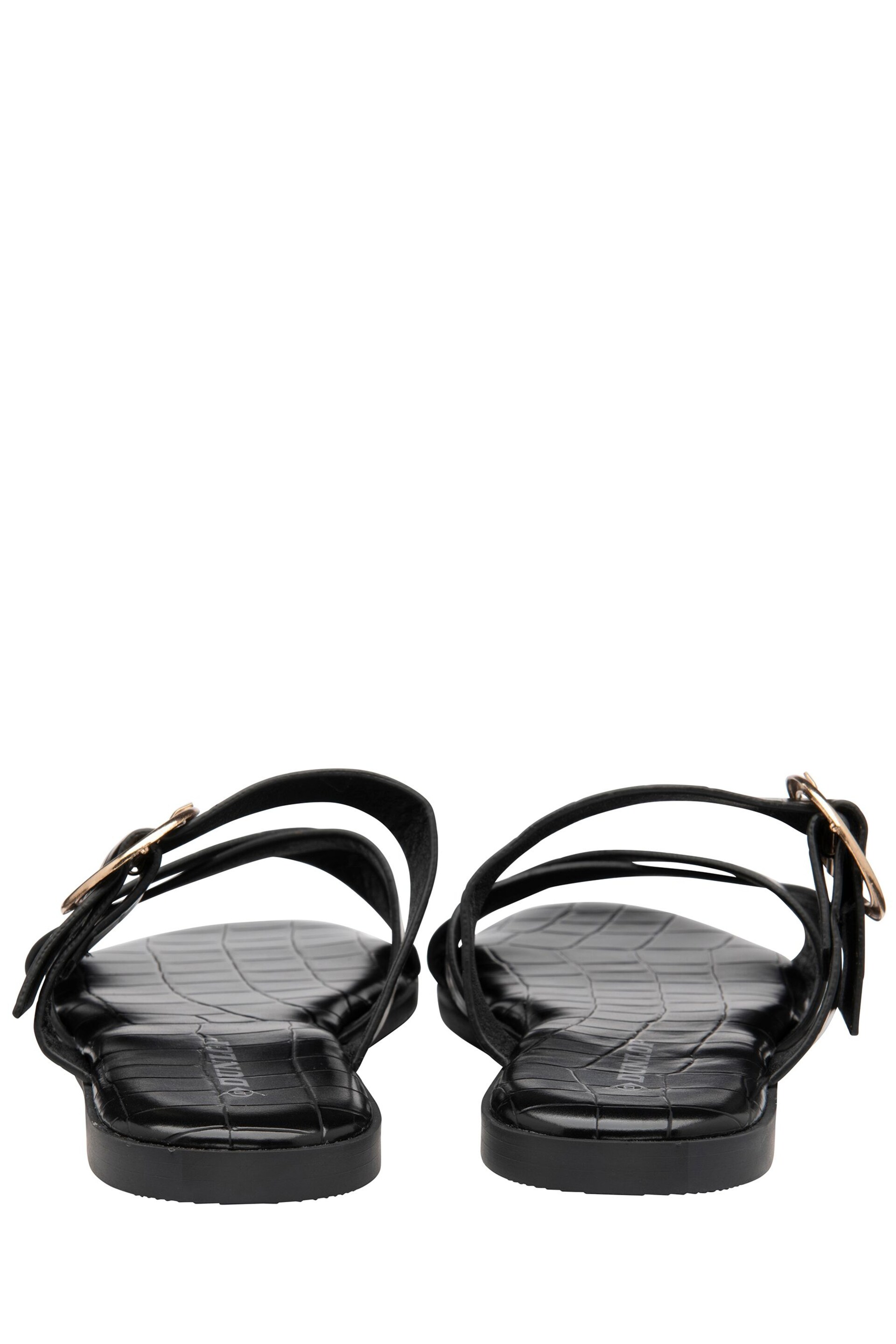 Dunlop Black Open-Toe Sandals - Image 3 of 4