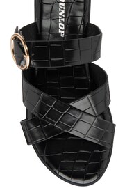 Dunlop Black Open-Toe Sandals - Image 4 of 4