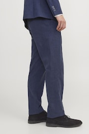 JACK & JONES Blue Linen Blend Slim Fit Trousers - Image 2 of 5