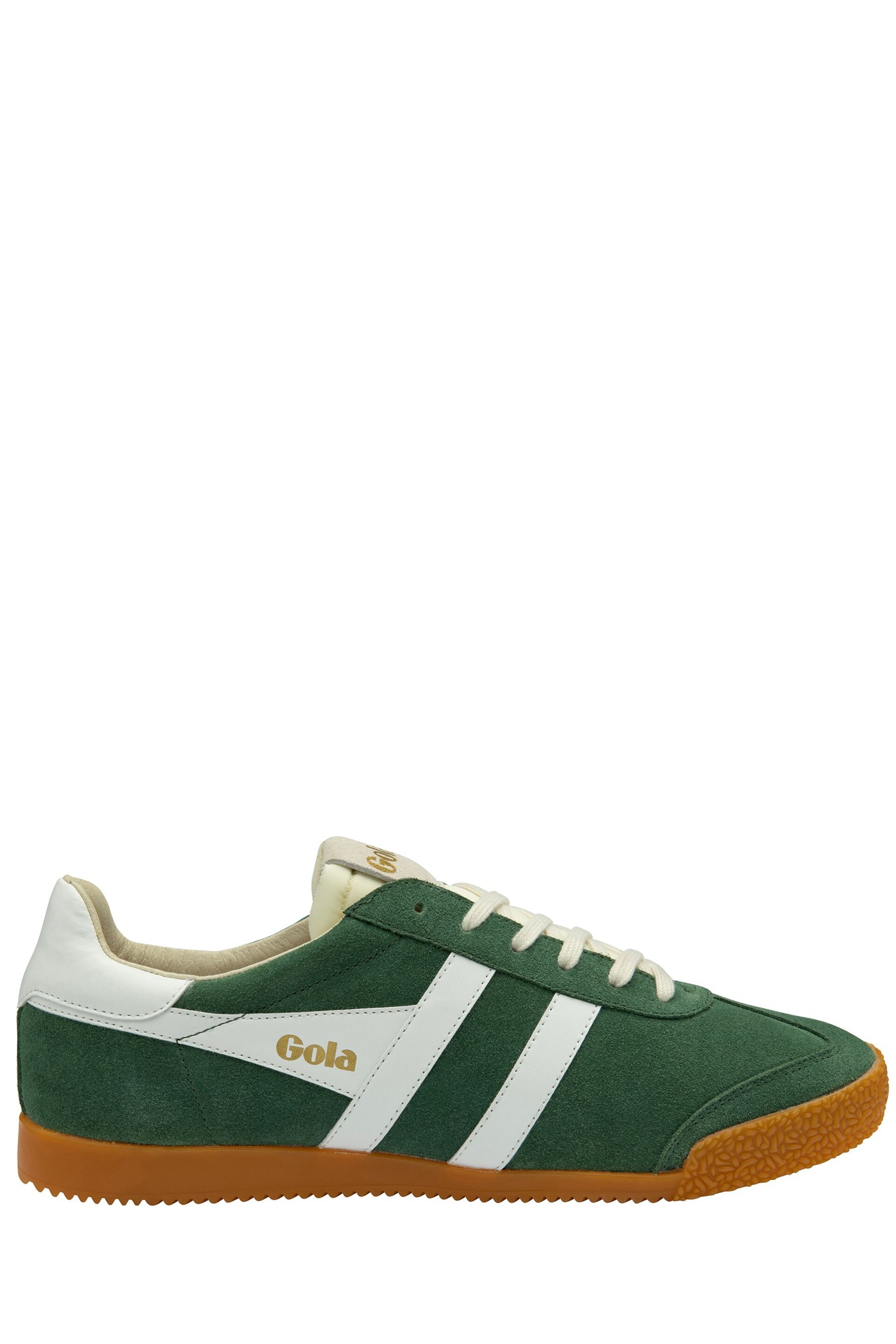 Gola Green Mens Elan Suede Lace-Up Trainers - Image 1 of 4