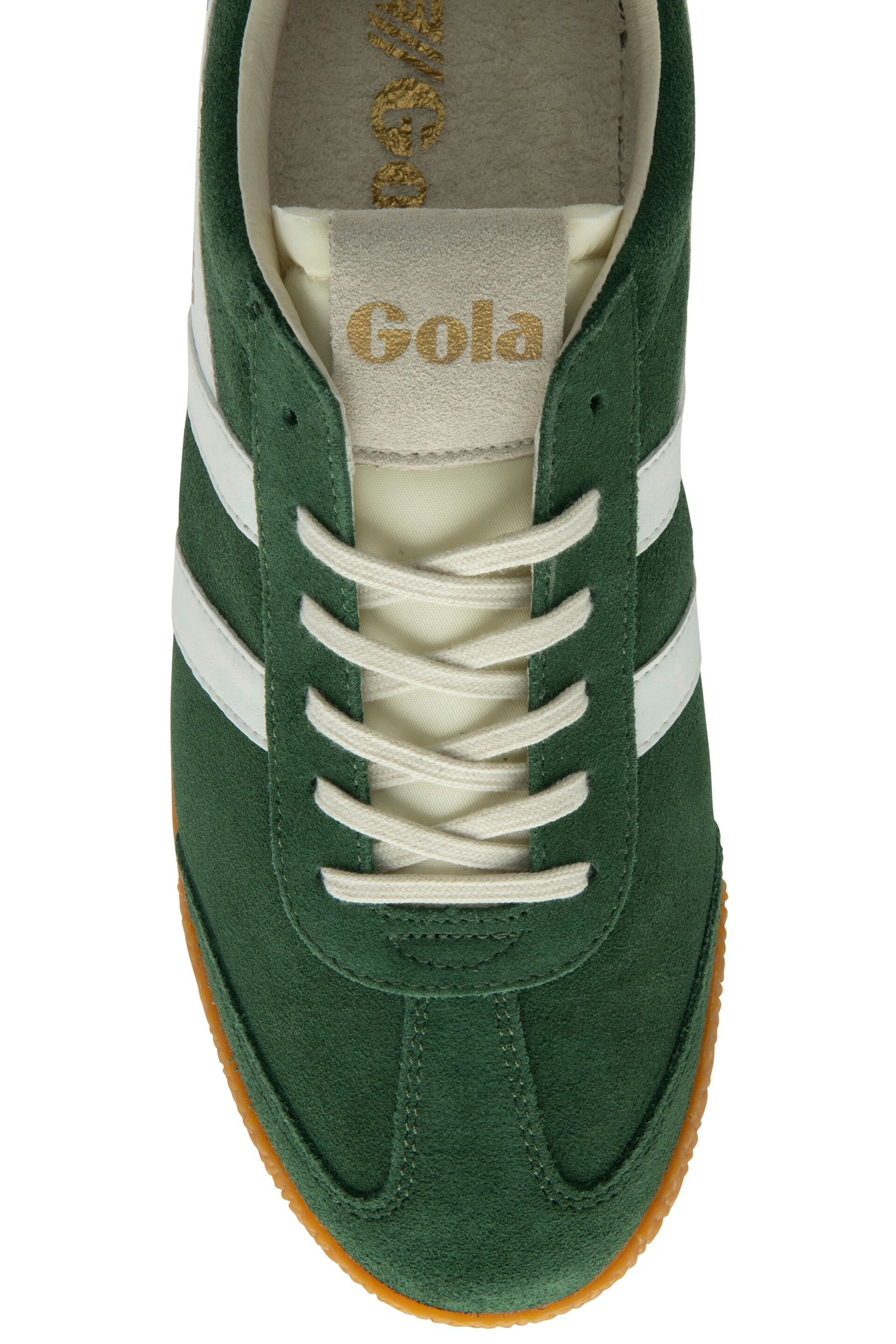 Gola Green Mens Elan Suede Lace-Up Trainers - Image 4 of 4