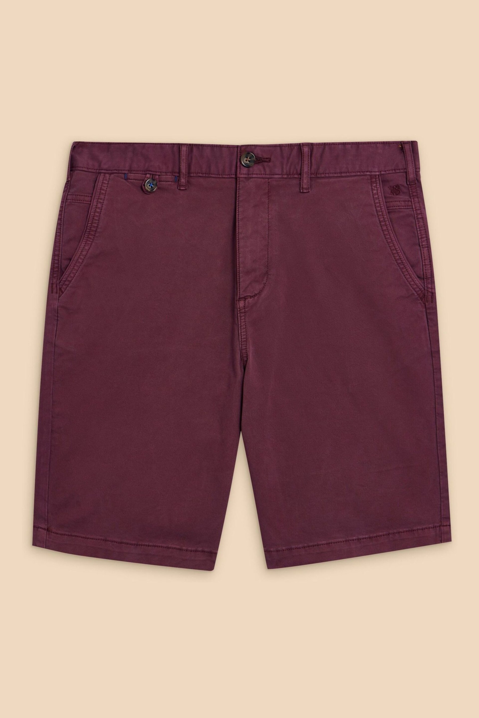 White Stuff Purple Sutton Organic Chino Shorts - Image 5 of 7