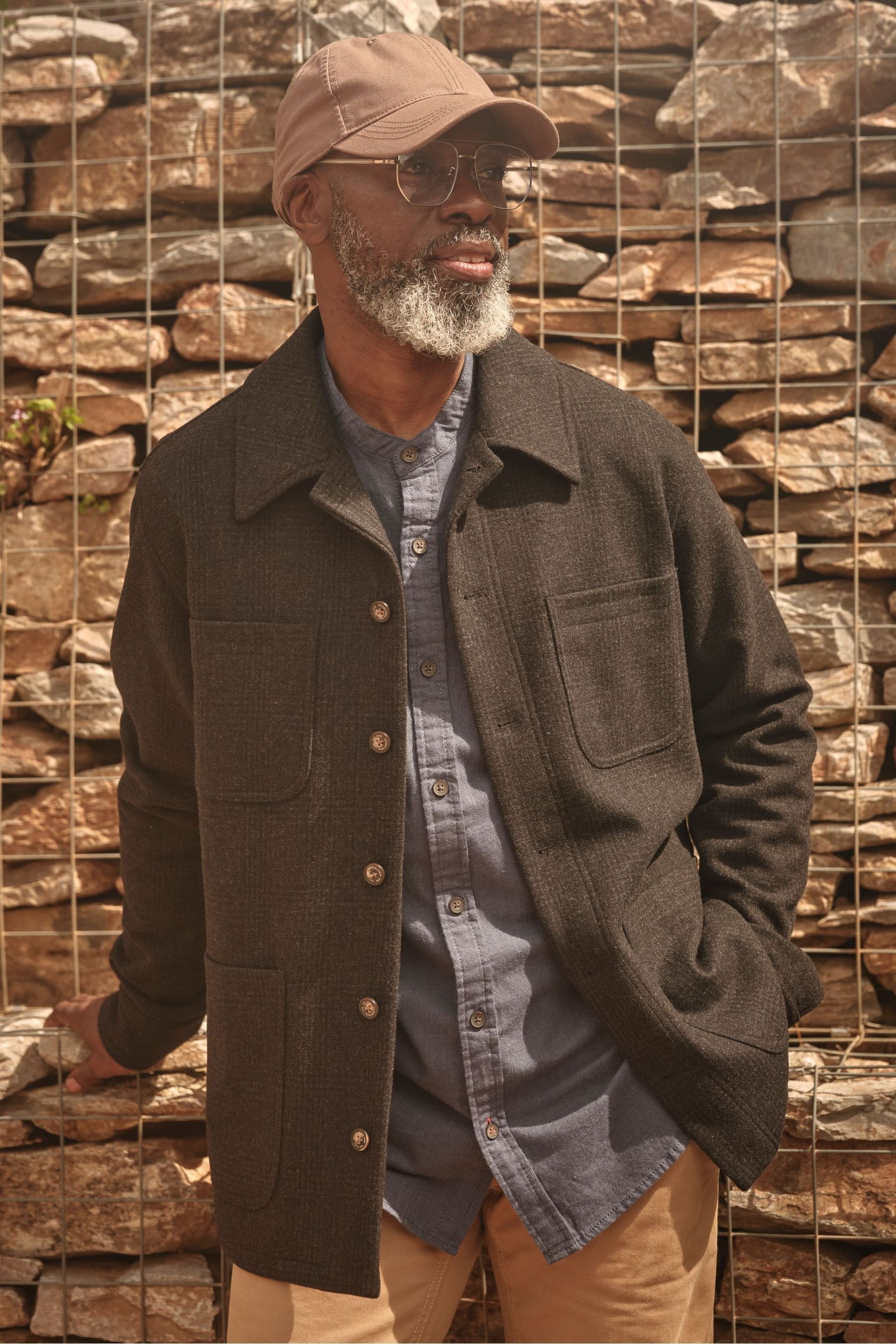 Wool worker jacket top