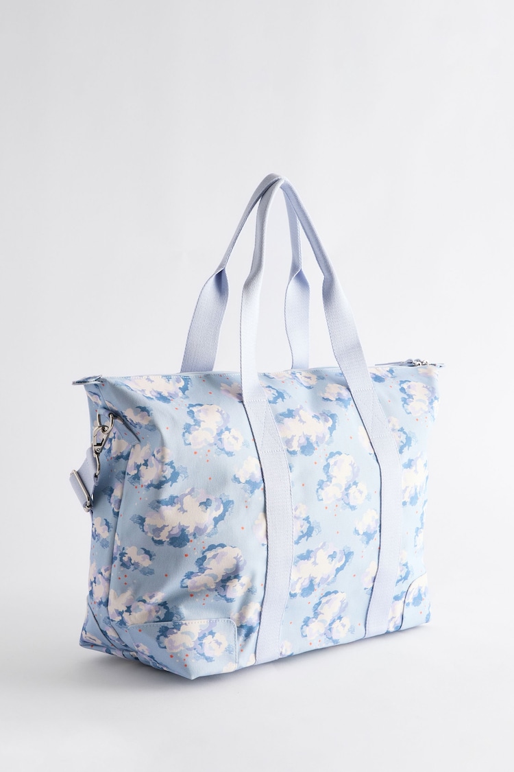 Cath Kidston Blue Silver Linings Overnight Bag - Image 2 of 6