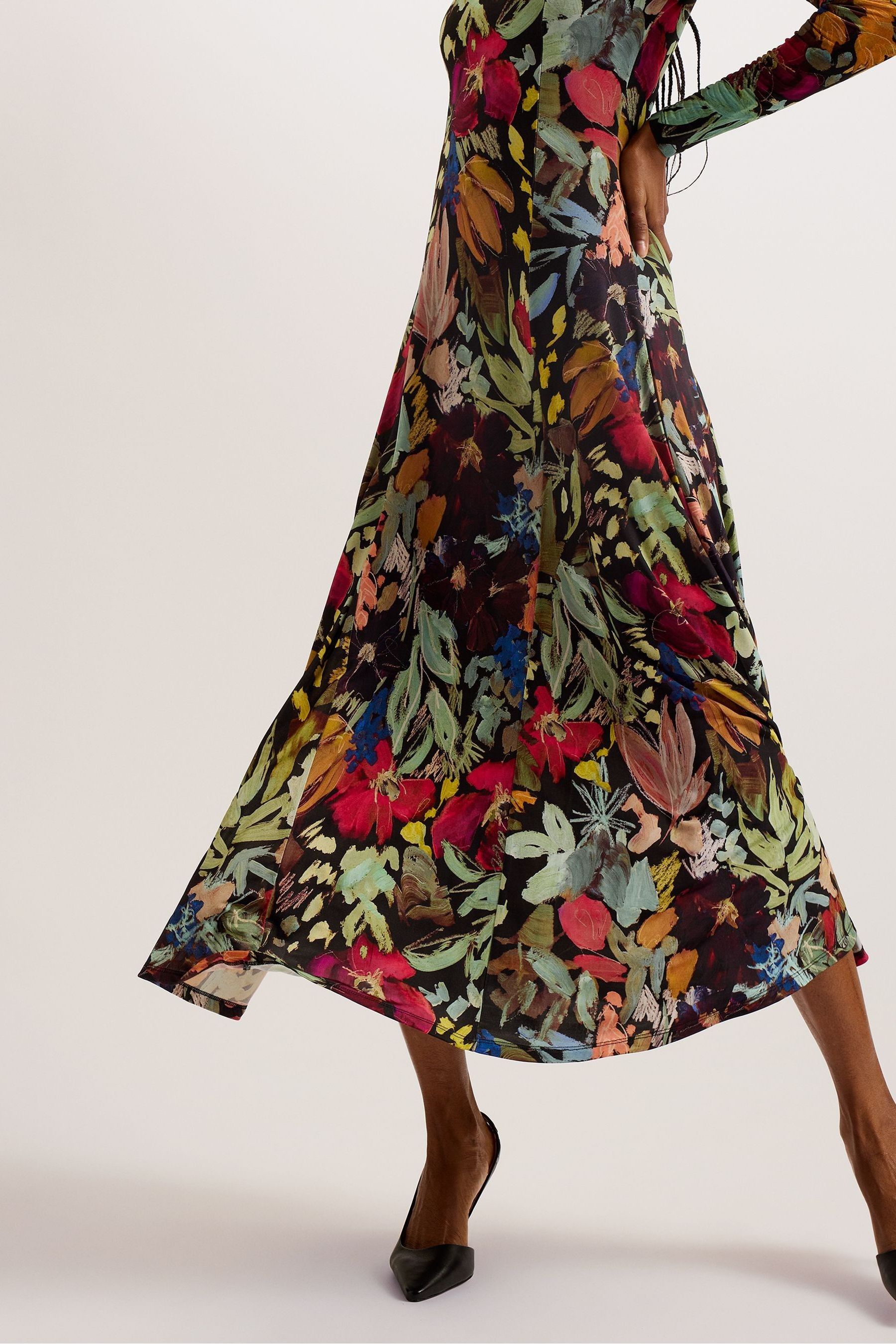 Ted baker black long sleeve dress hot sale