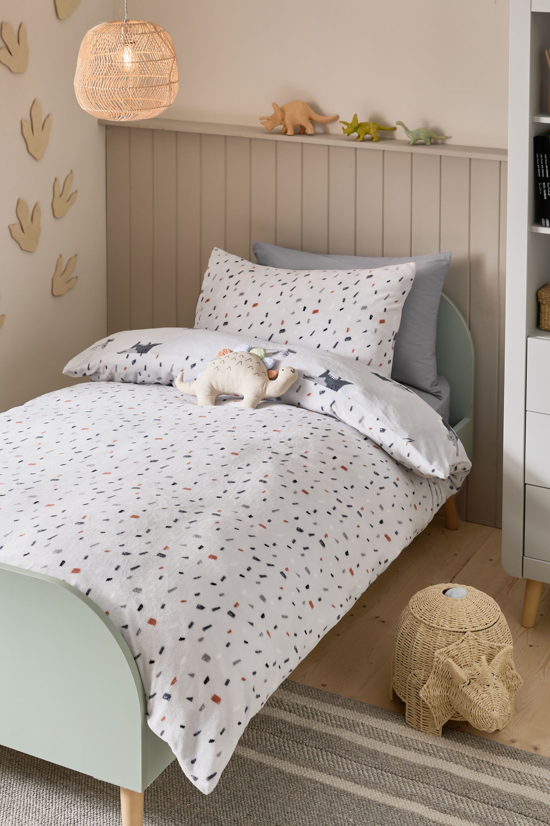 Buy Fleece Dino Duvet Cover and Pillowcase Set from the Next UK online shop