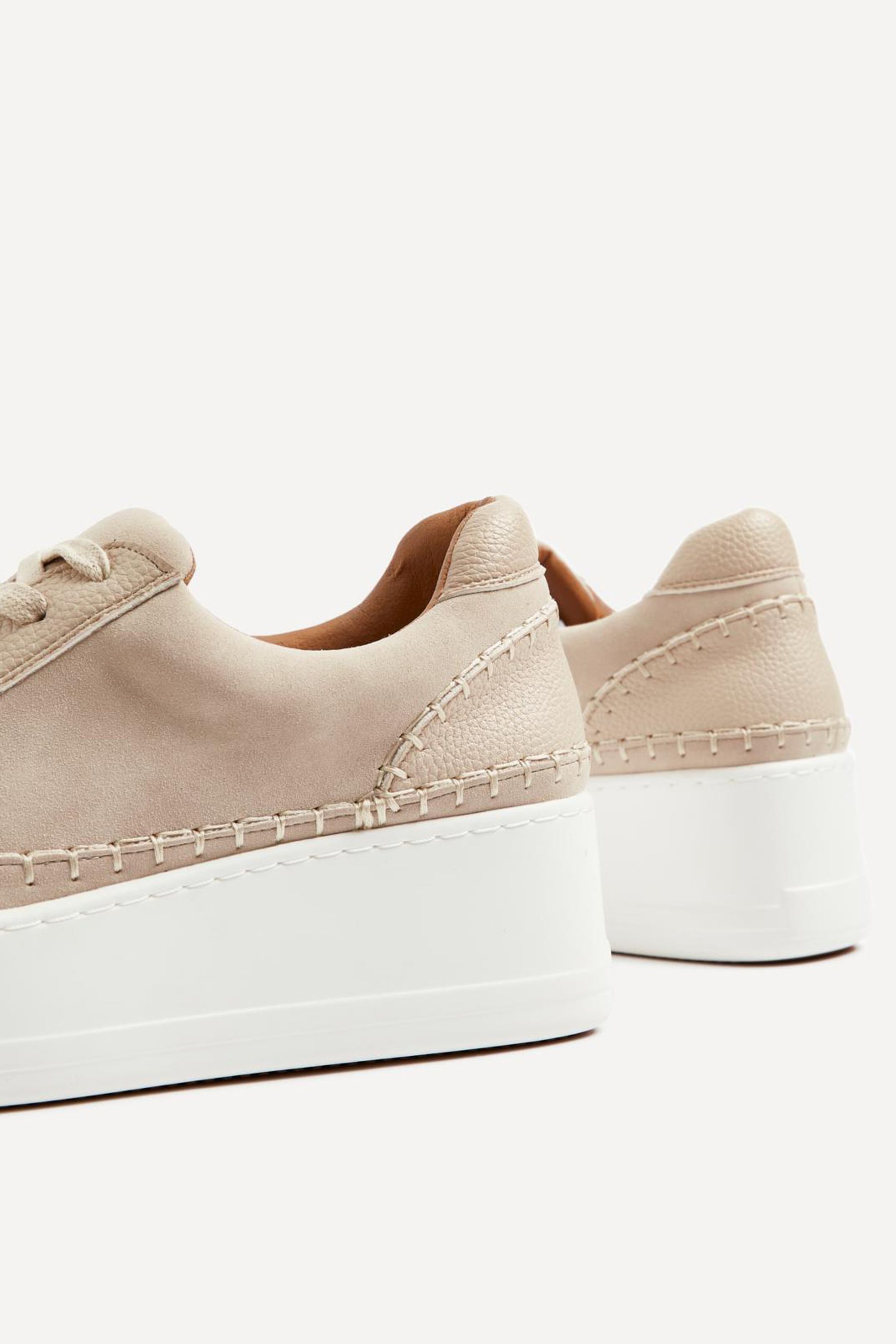 Tan platform trainers top
