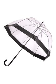 Totes Black Clear Dome Border Umbrella - Image 3 of 5