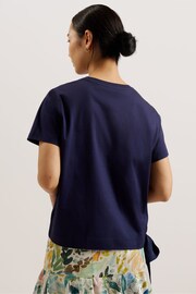 Ted Baker Blue Doretaa Jersey T-Shirt - Image 4 of 6