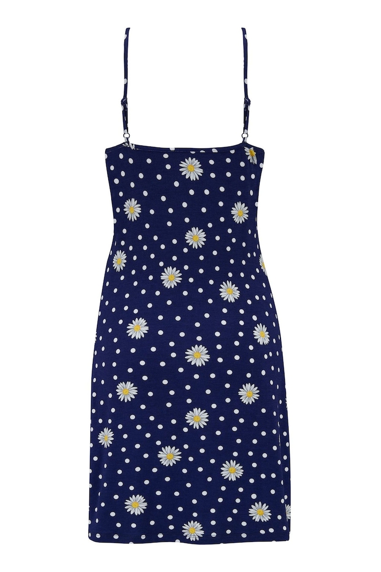 Pour Moi Navy Blue Daisy Strappy Jersey Beach Dress with LENZING™ ECOVERO™ Viscose - Image 4 of 4