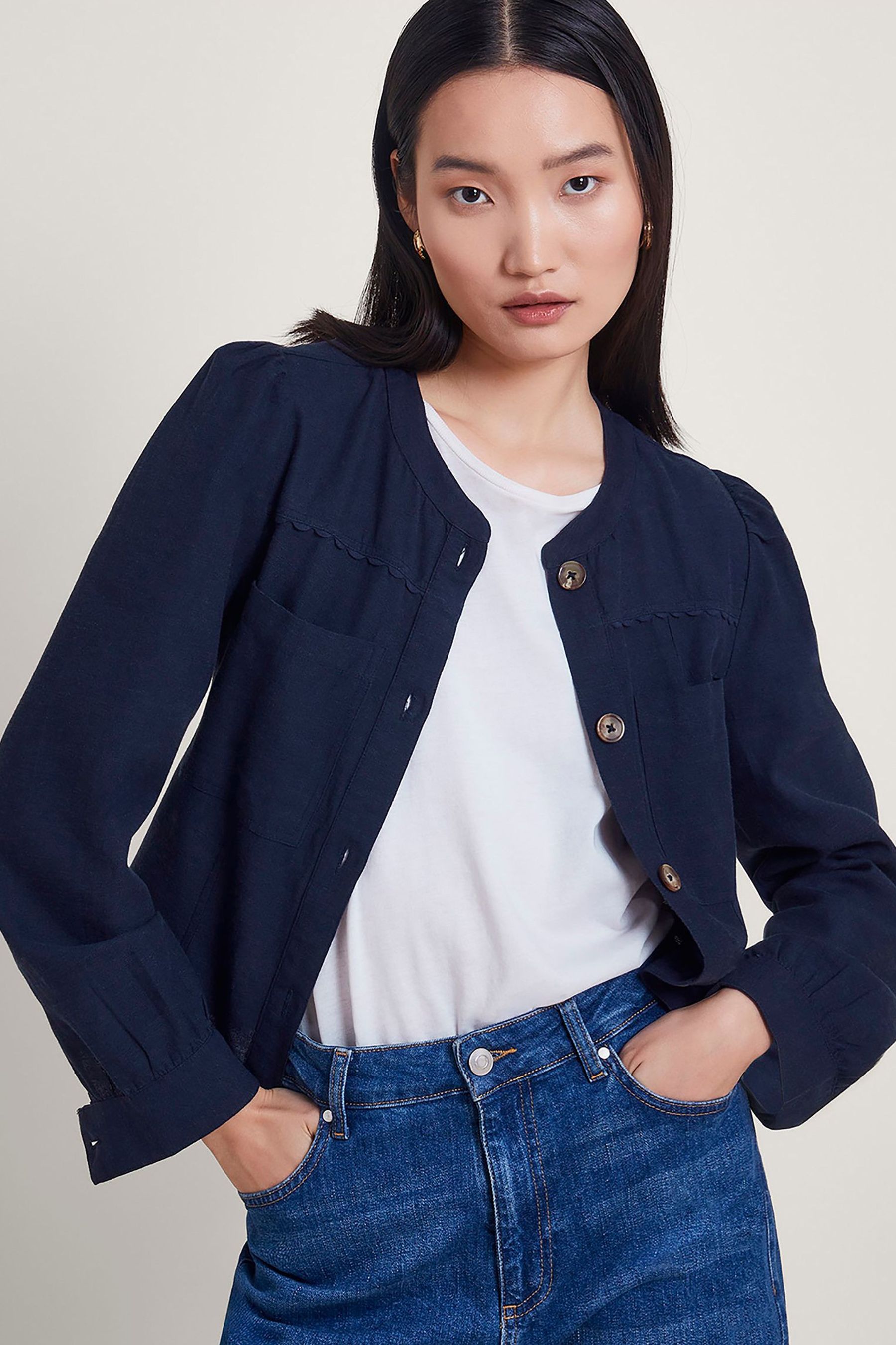 Monsoon linen jacket outlet