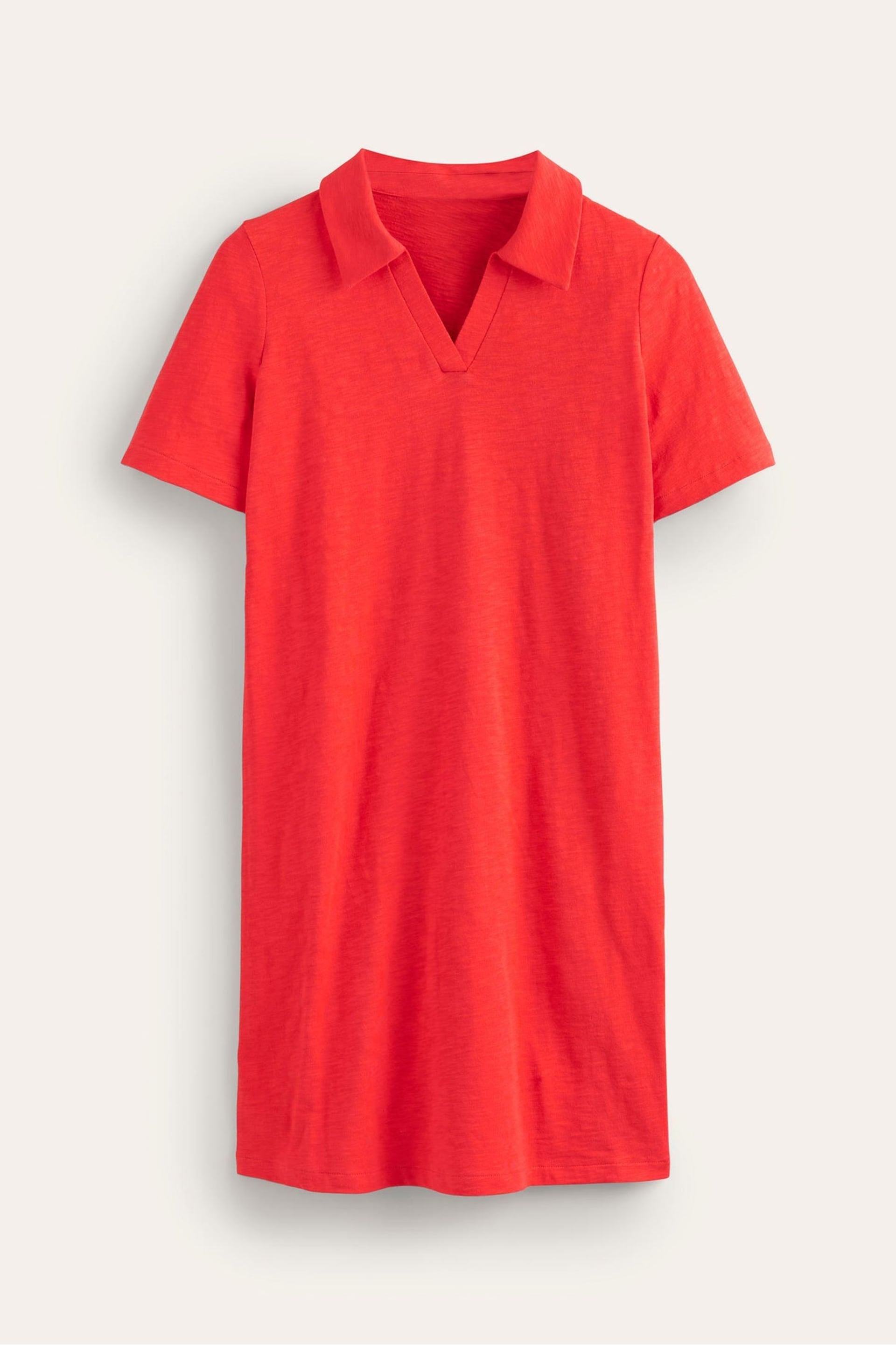 Boden Red Ingrid Polo Cotton Dress - Image 5 of 5