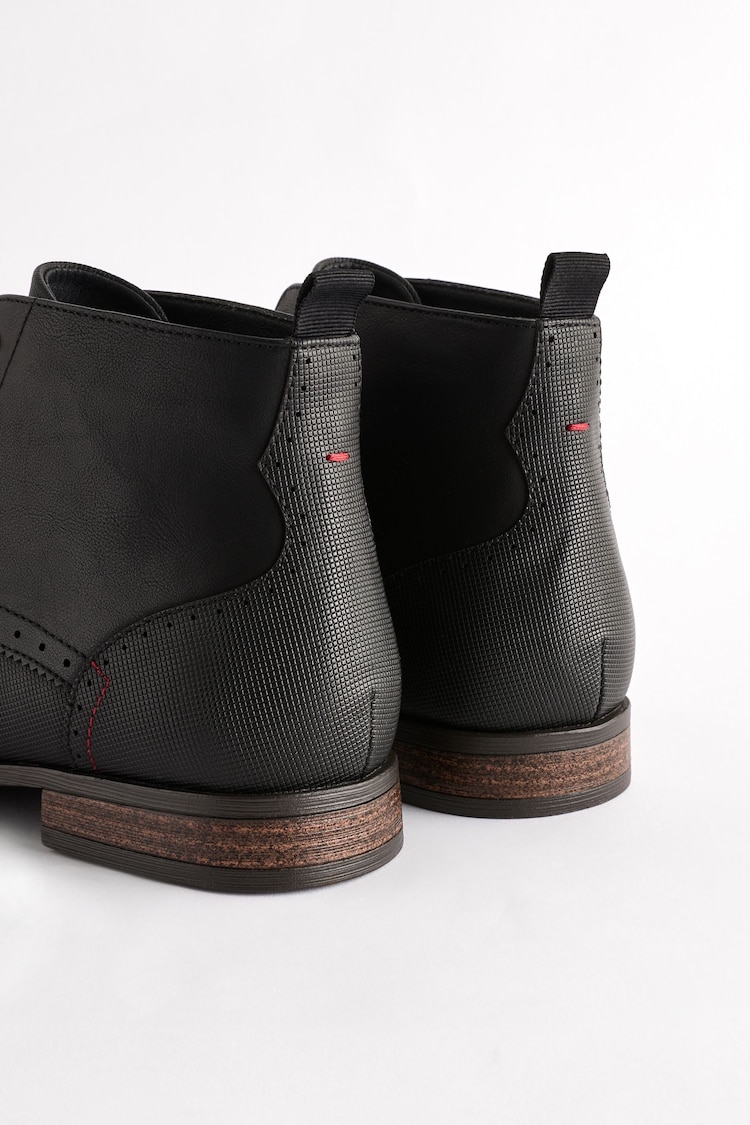 Black Brogue Chukka Boots - Image 6 of 6